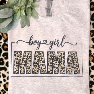 Mama of both shirt cheetah print cute popular trending mom
